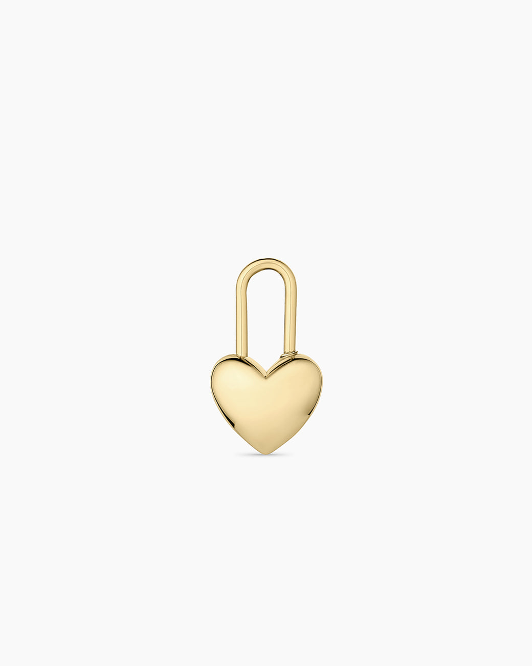 Heart Padlock Charm || option::18k Gold Plated