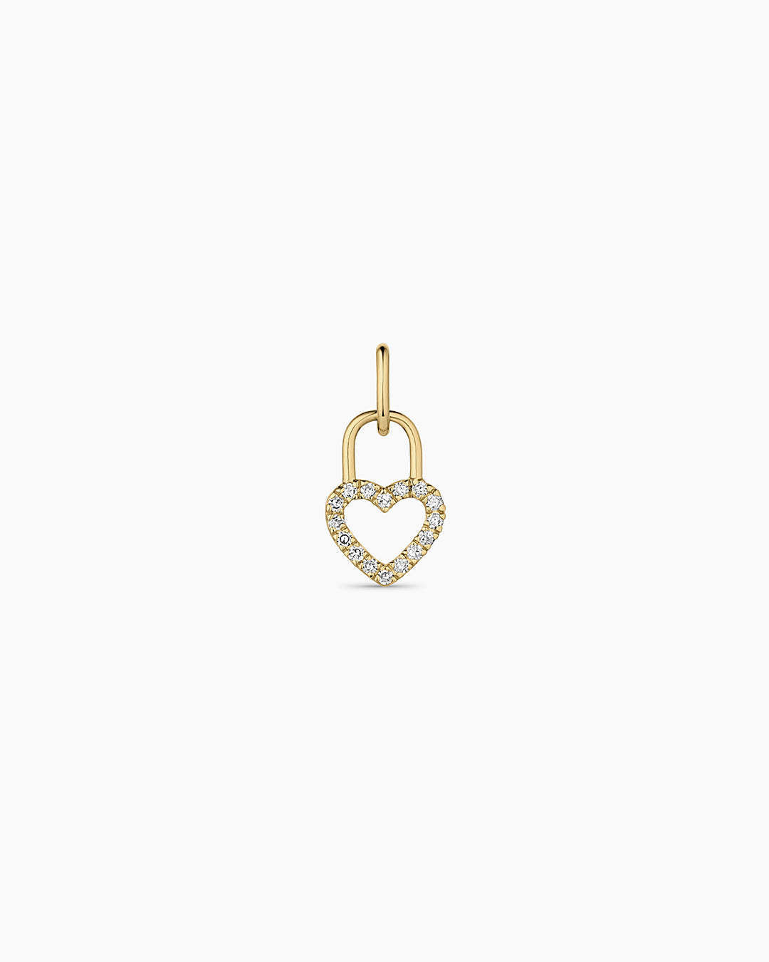 Gorjana Diamond Heart Padlock Charm