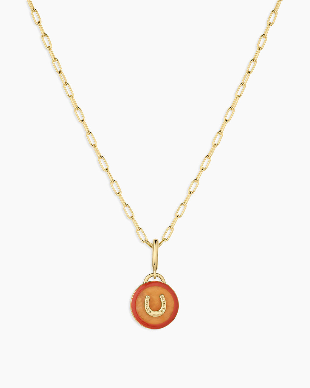 Power Gemstone Parker Charm Necklace Abundance || option::18k Gold Plated
