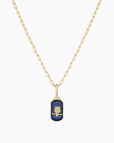 Power Gemstone Parker Charm Necklace Wisdom