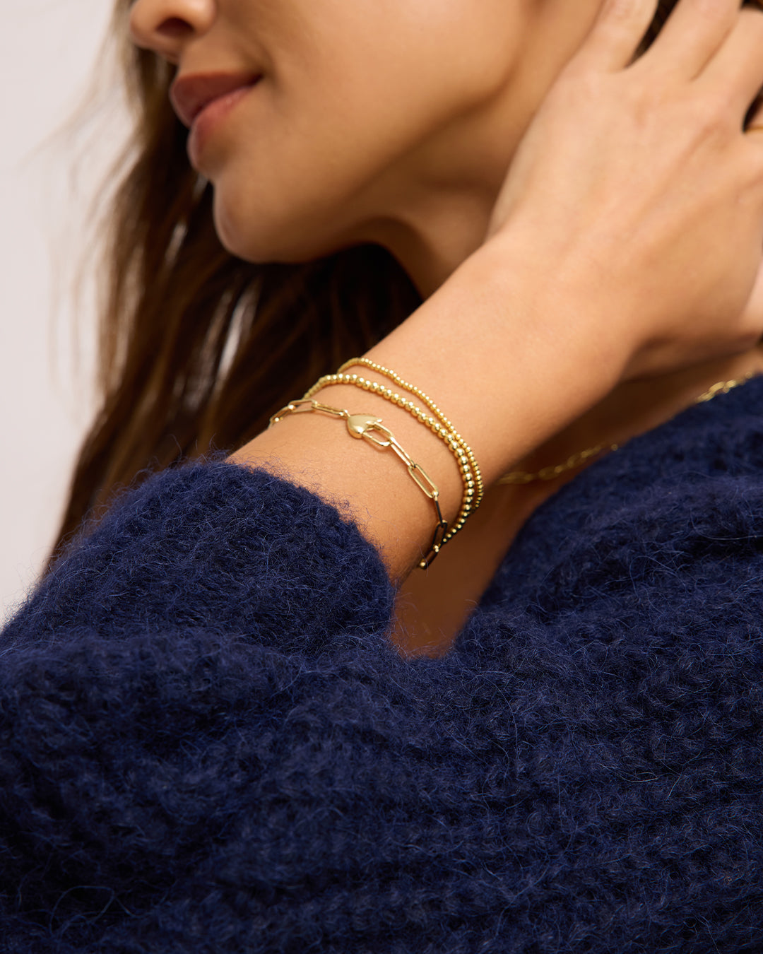 Poppy 18K Gold Plated Bracelet set || option::18K Gold Plated