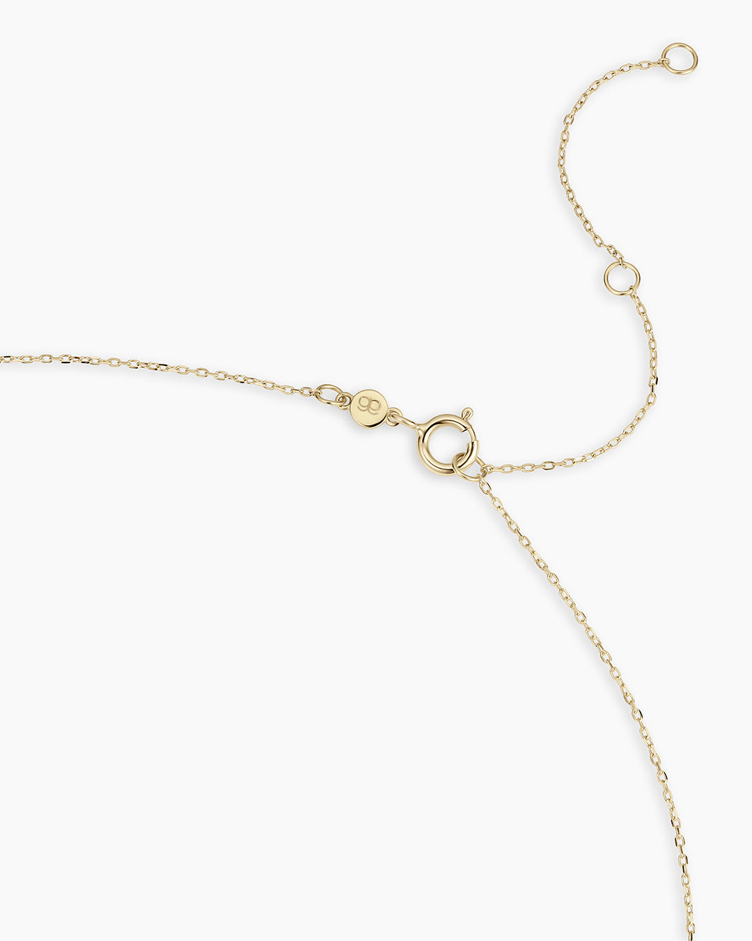 Diamond Script Alphabet Charm Necklace || option::14k Solid Gold, Q