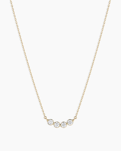 Lab Grown Diamond Halo Cluster Necklace