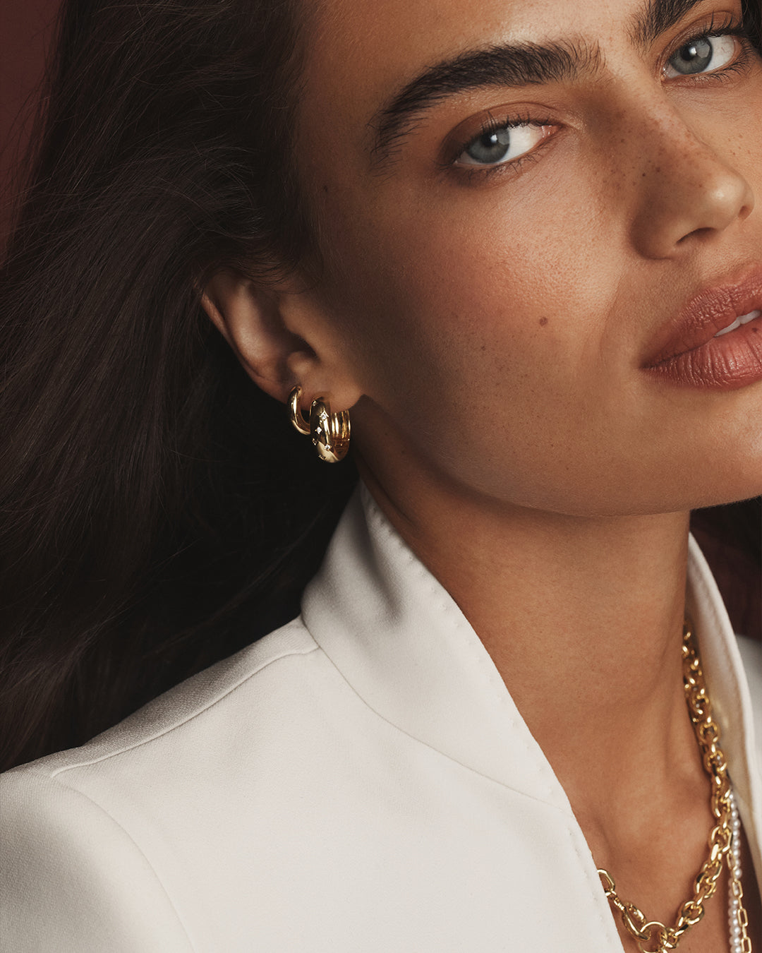 Celeste Hoops || option::18k Gold Plated