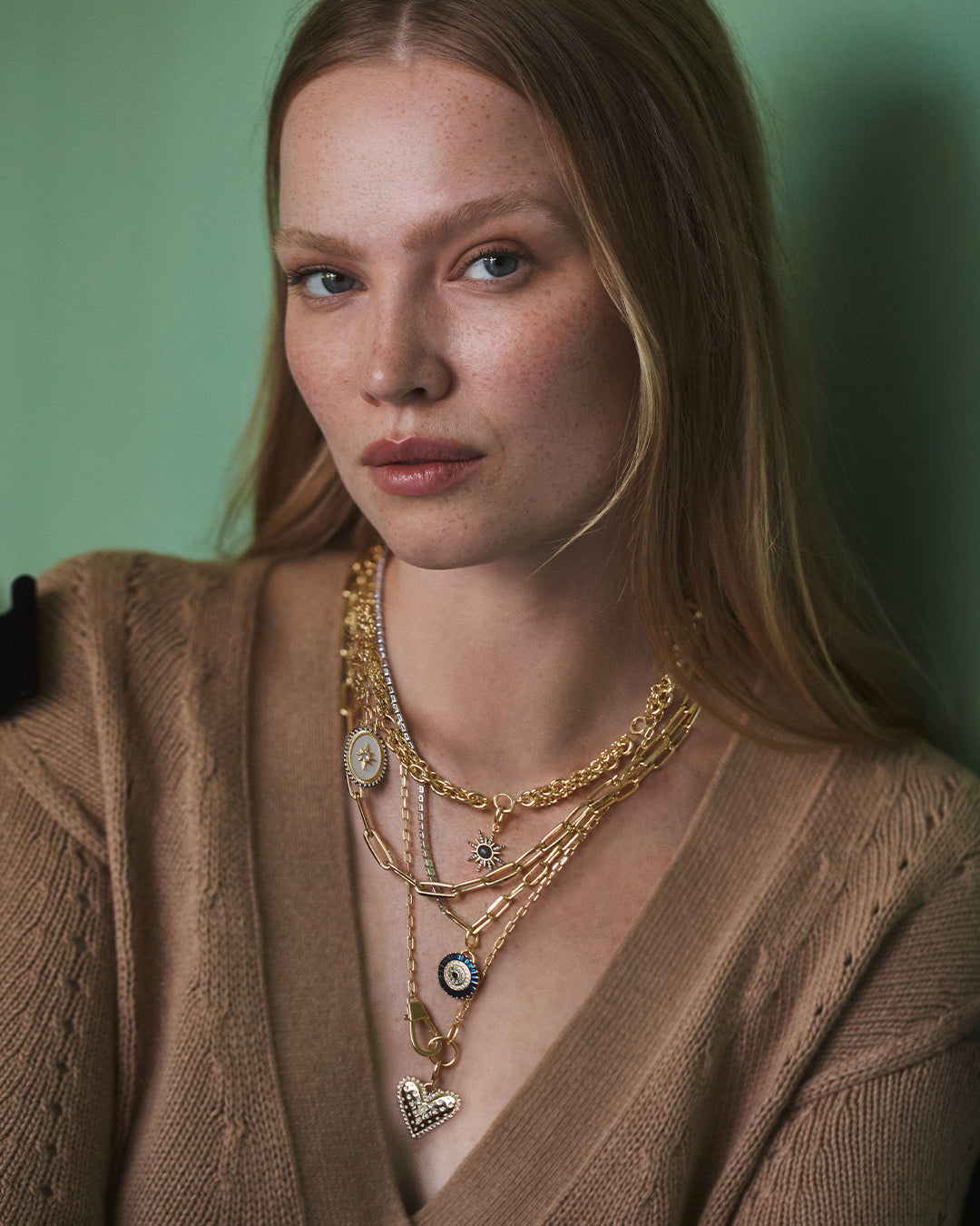 Vintage Evil Eye Coin Parker Charm || option::18k Gold Plated