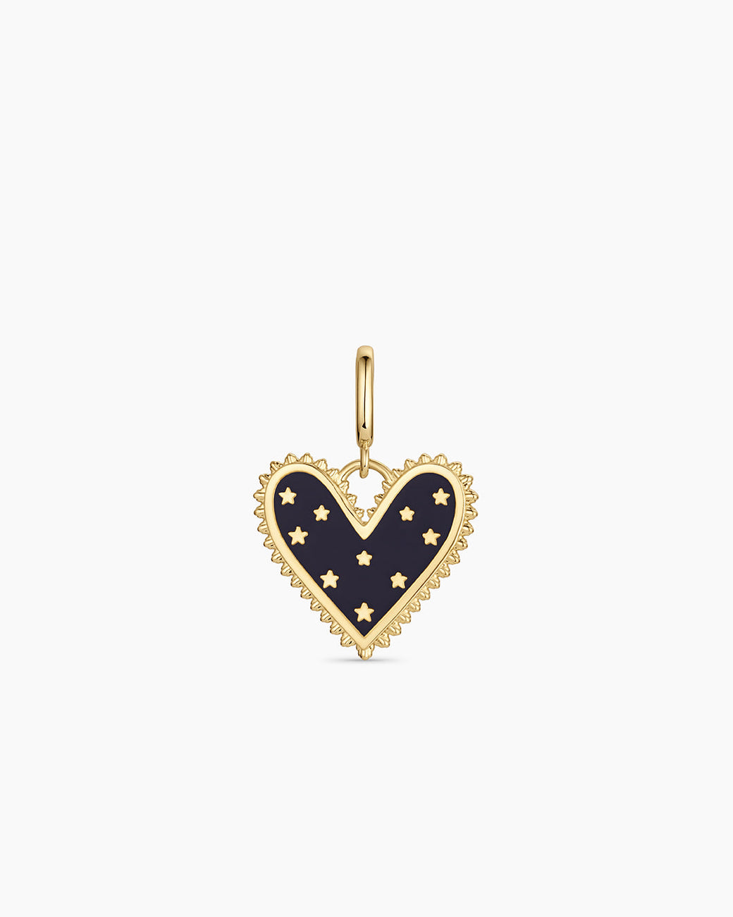 Vintage Heart Star Parker Charm || option::18k Gold Plated