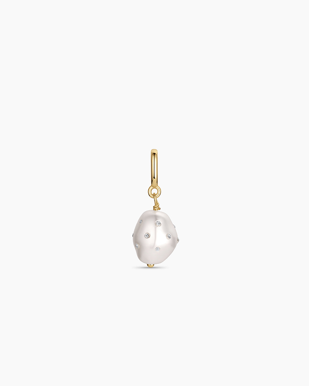 Vintage Shimmer Pearl Parker Charm || option::18k Gold Plated