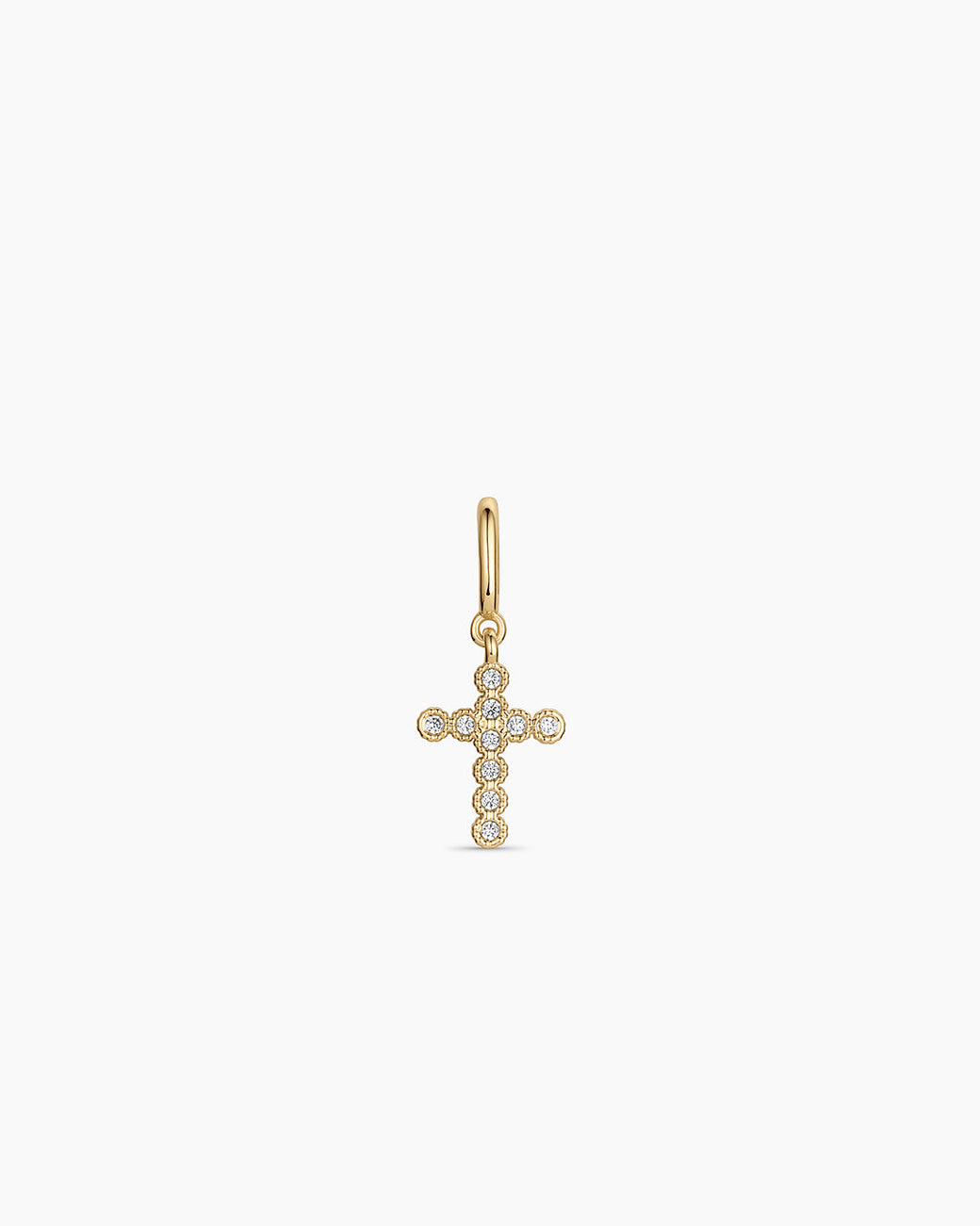 Shimmer Cross Parker Charm || option::18k Gold Plated