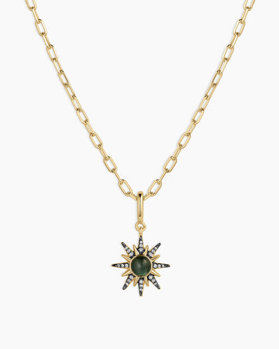 Vintage Burst Charm Necklace