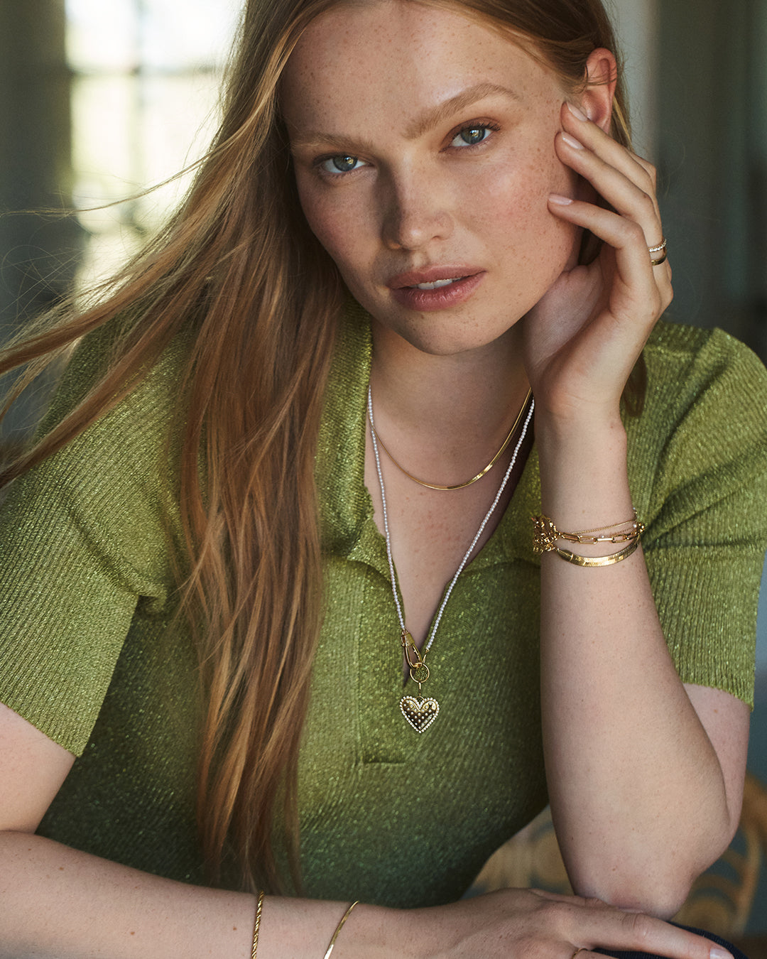 Florence Pearl Necklace || option::18k Gold Plated