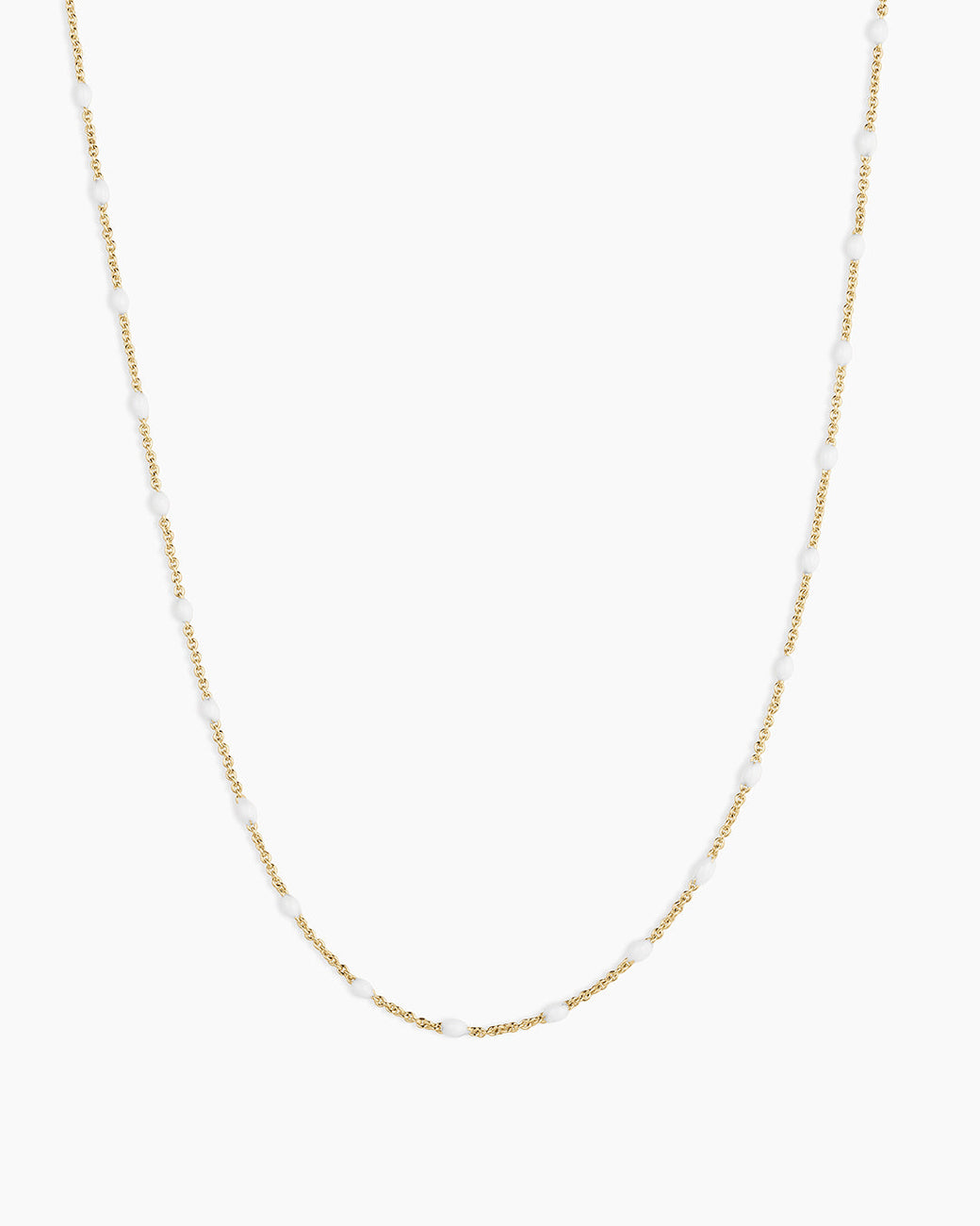 Capri Necklace || option::18k Gold Plated, White