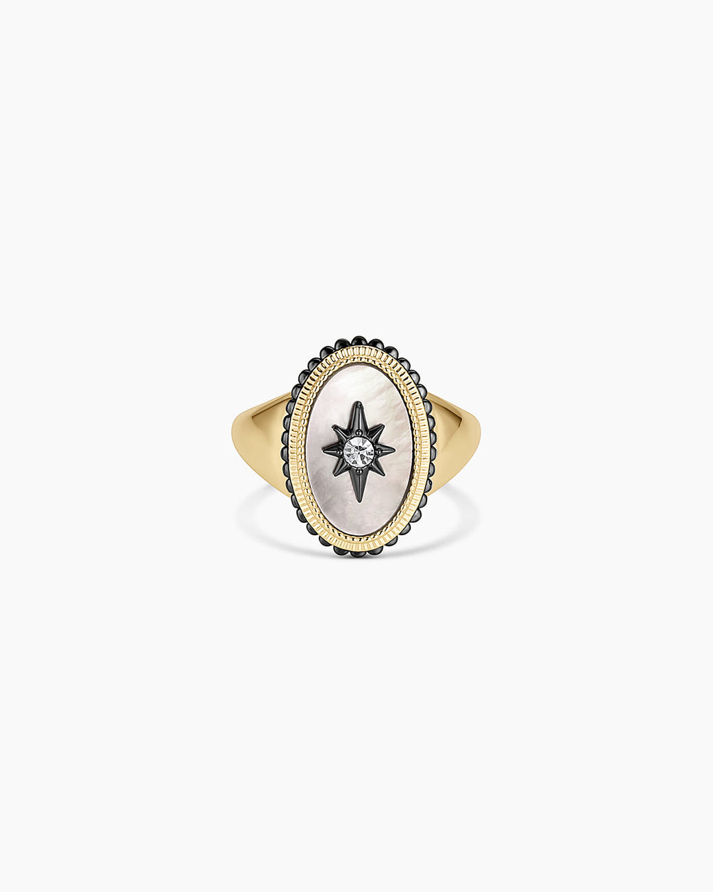 Vintage Burst Coin Ring || option::18k Gold Plated