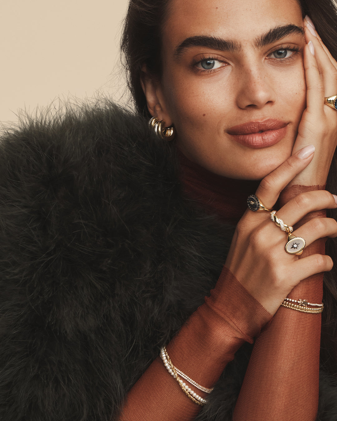 Vintage Burst Coin Ring || option::18k Gold Plated