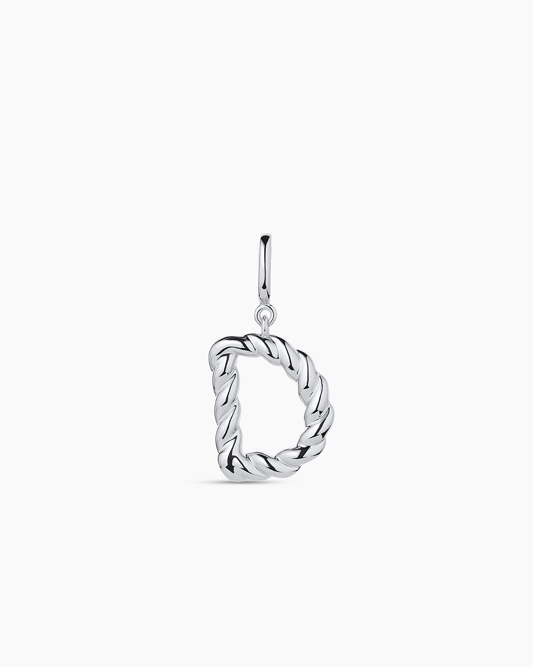 Crew Alphabet Statement Charm || option::Silver Plated, D