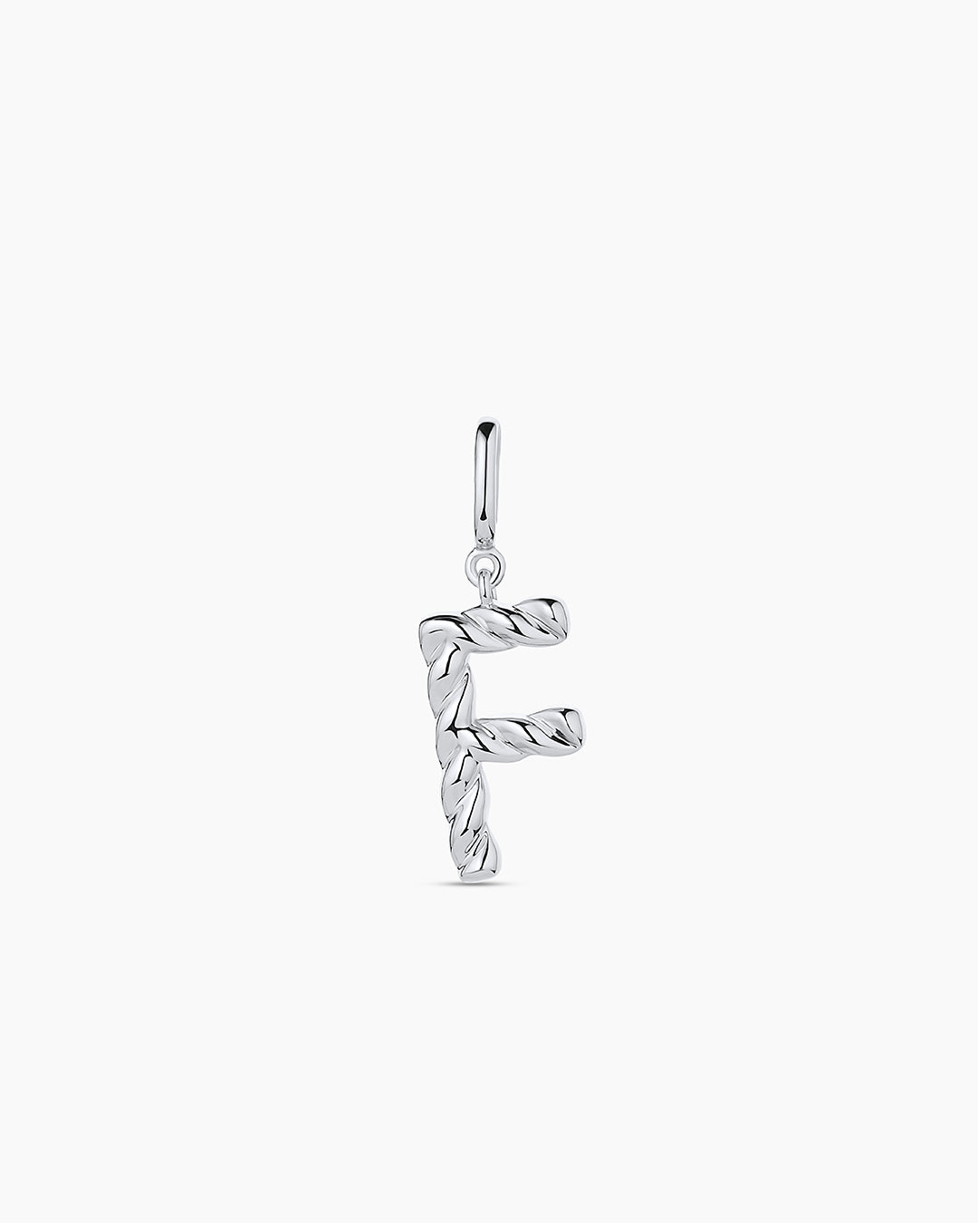 Crew Alphabet Statement Charm || option::Silver Plated, F