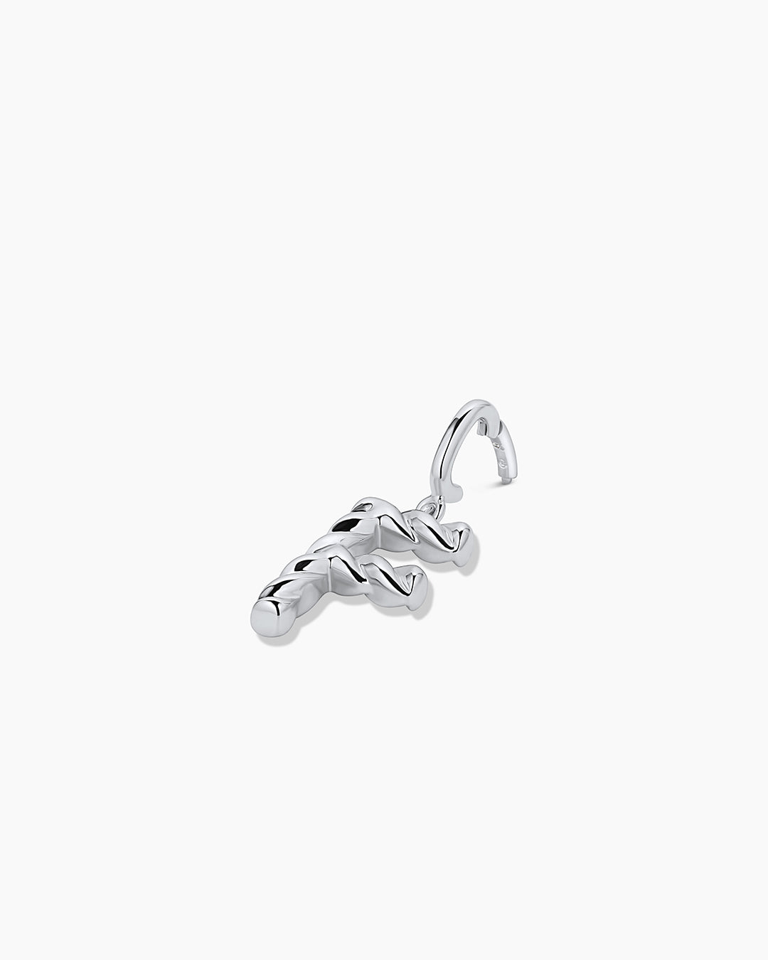 Crew Alphabet Statement Charm || option::Silver Plated, F