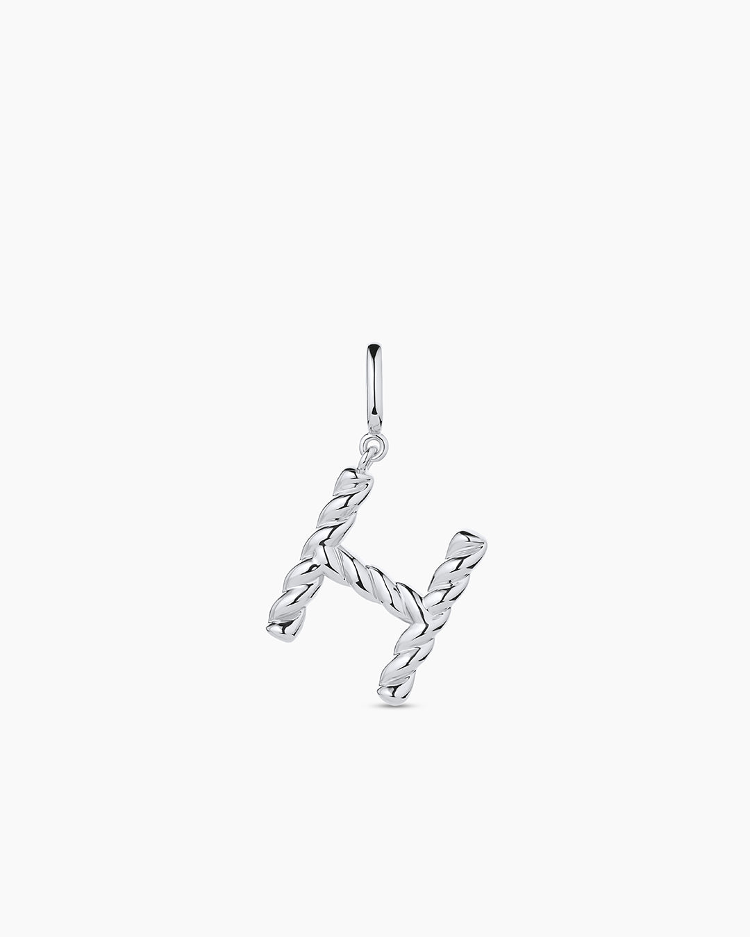 Crew Alphabet Statement Charm || option::Silver Plated, H