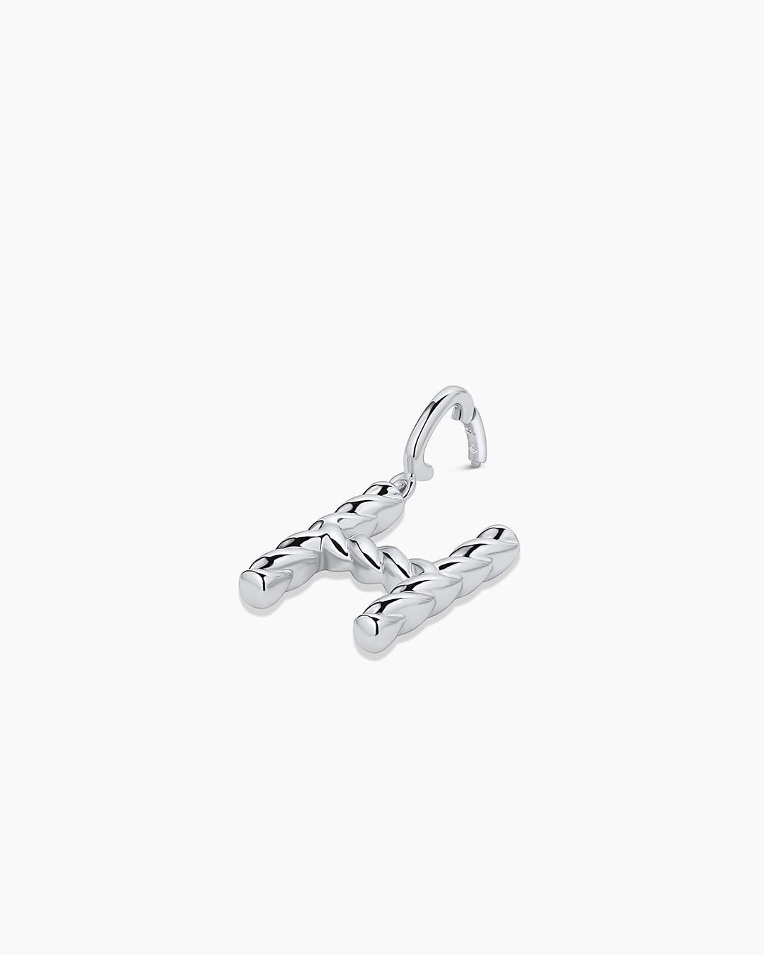 Crew Alphabet Statement Charm || option::Silver Plated, H