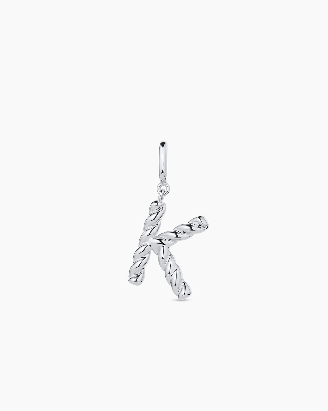 Crew Alphabet Statement Charm || option::Silver Plated, K