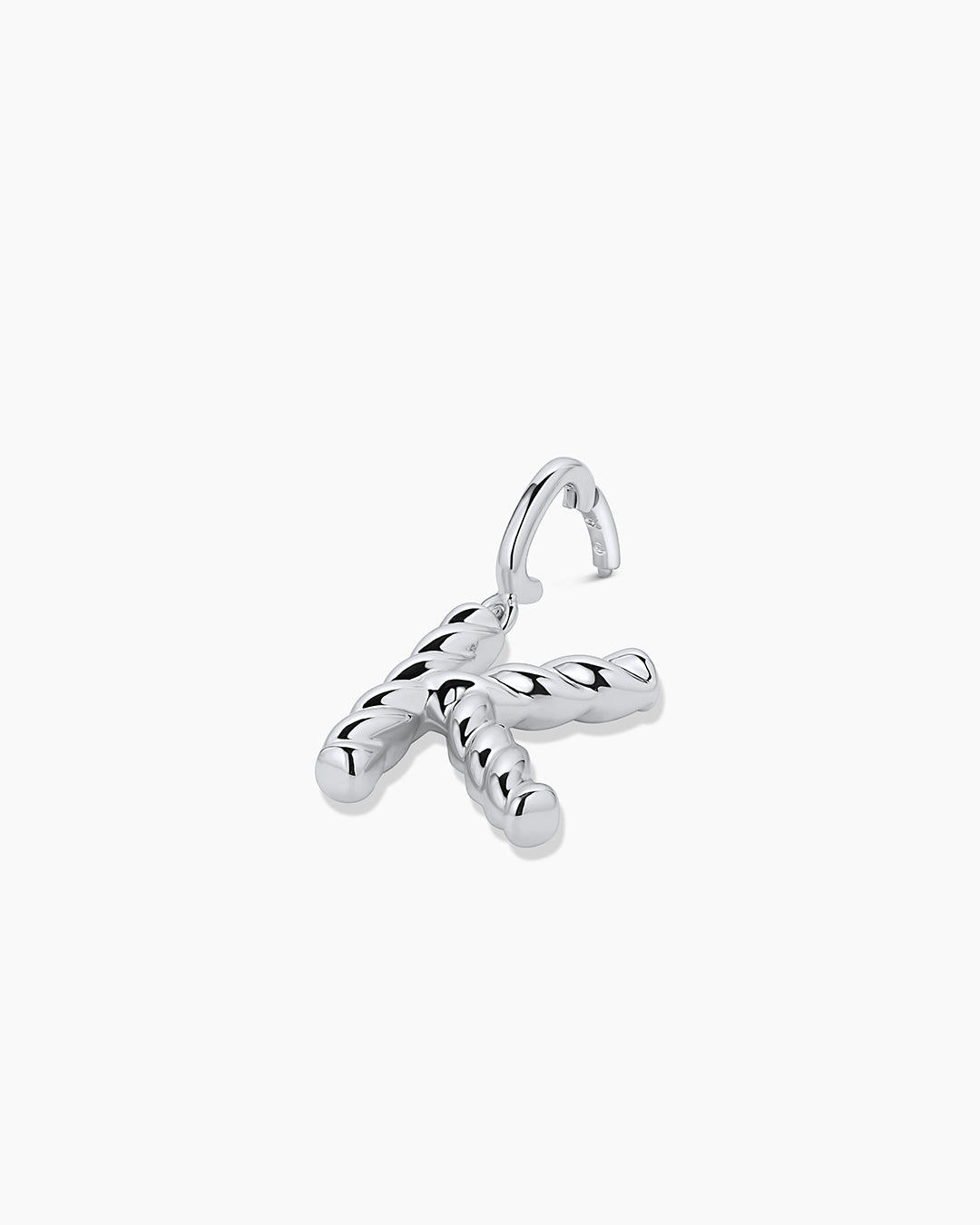 Crew Alphabet Statement Charm || option::Silver Plated, K