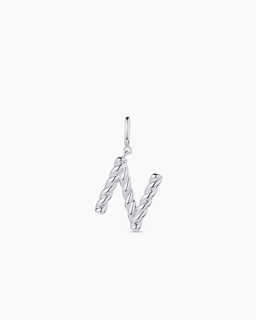 Crew Alphabet Statement Charm || option::Silver Plated, N