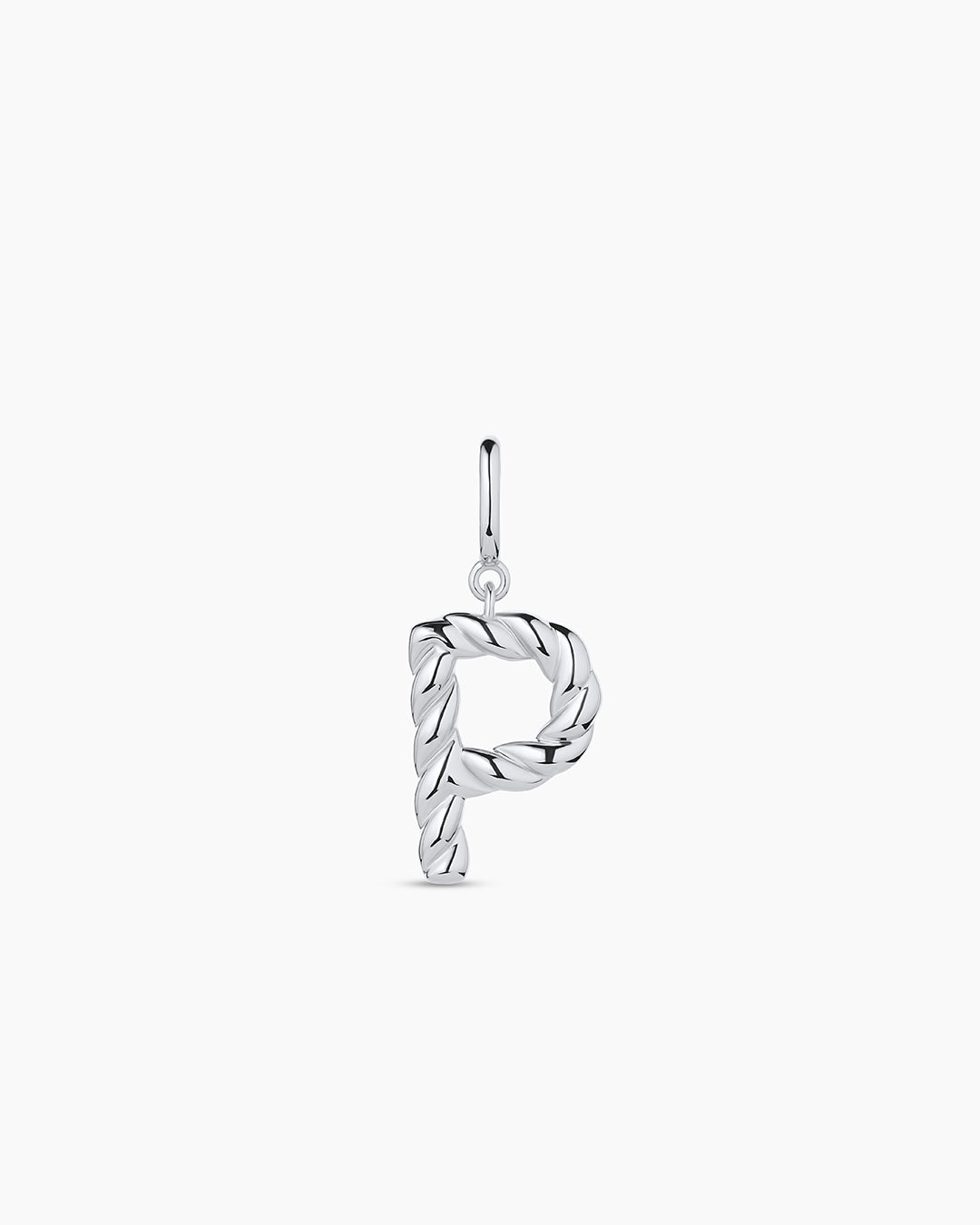 Crew Alphabet Statement Charm || option::Silver Plated, P