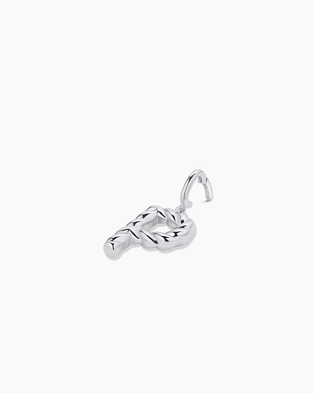 Crew Alphabet Statement Charm || option::Silver Plated, P