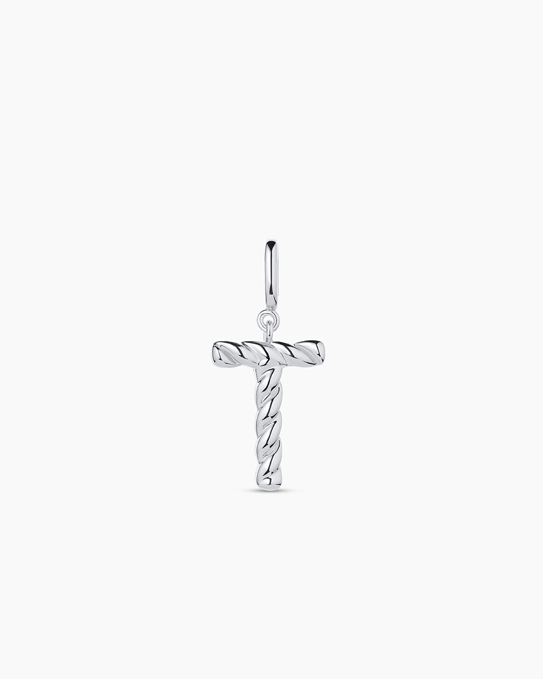 Crew Alphabet Statement Charm || option::Silver Plated, T