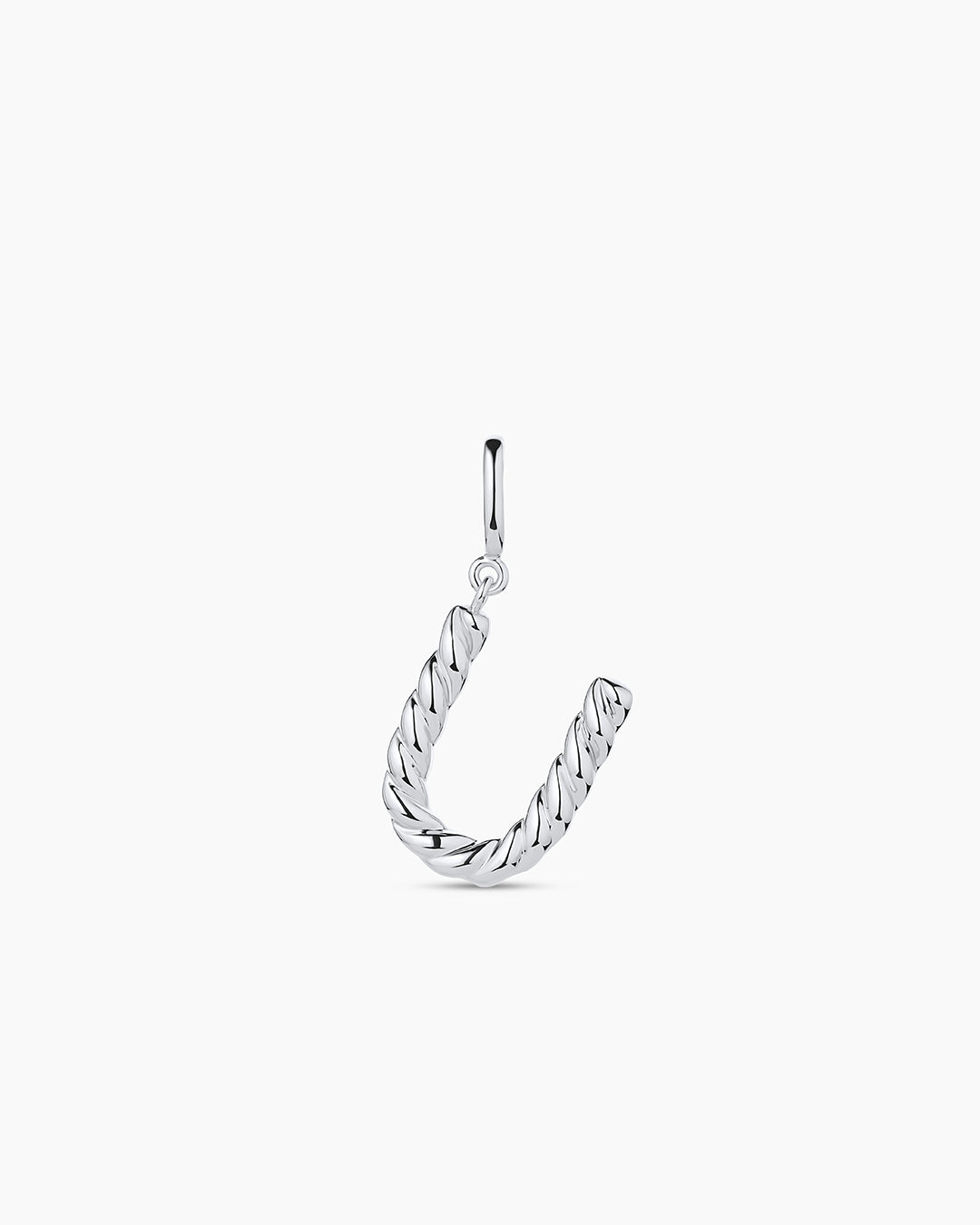 Crew Alphabet Statement Charm || option::Silver Plated, U