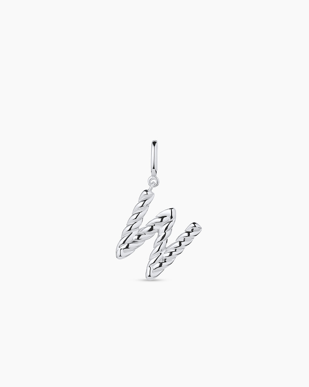 Crew Alphabet Statement Charm || option::Silver Plated, W