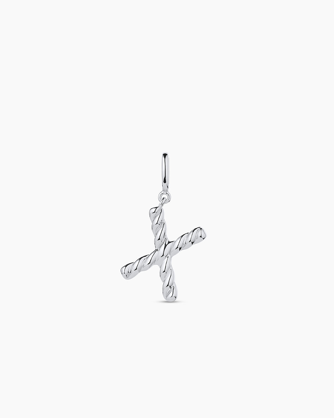 Crew Alphabet Statement Charm || option::Silver Plated, X