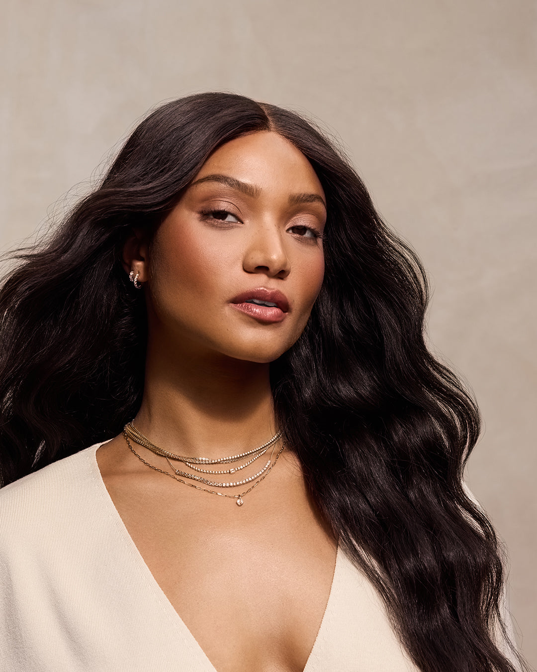 Lab Grown Diamond Eternity Huggies || option::14k Solid Gold