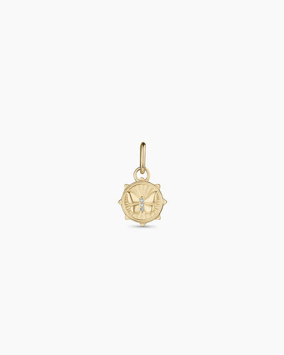 Diamond Butterfly Charm