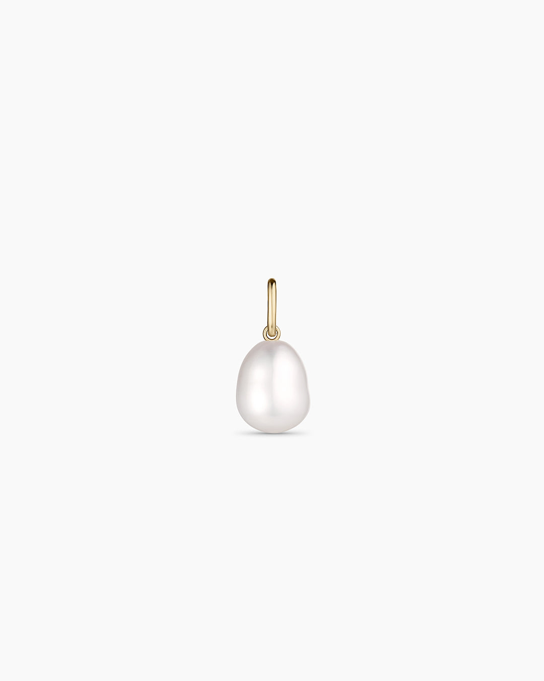 14k Gold Pearl Charm || option::14k Solid Gold