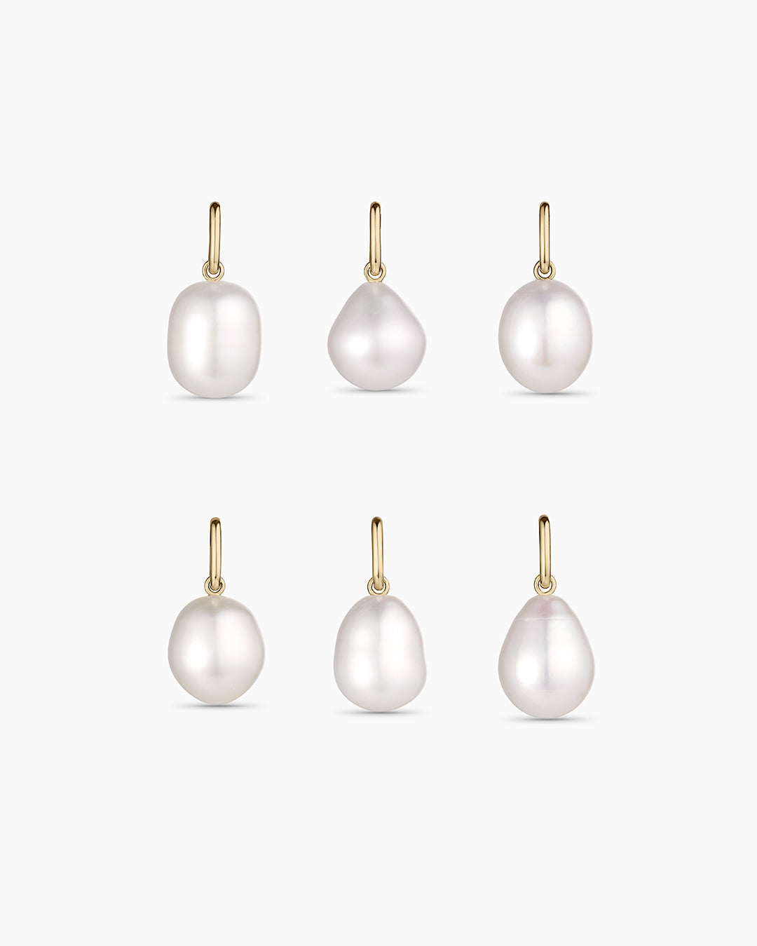 14k Gold Pearl Charm || option::14k Solid Gold