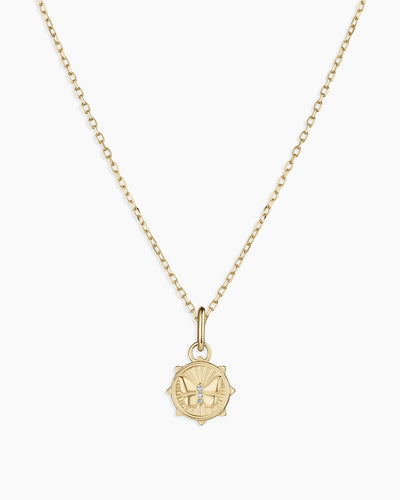 Diamond Butterfly Charm Necklace