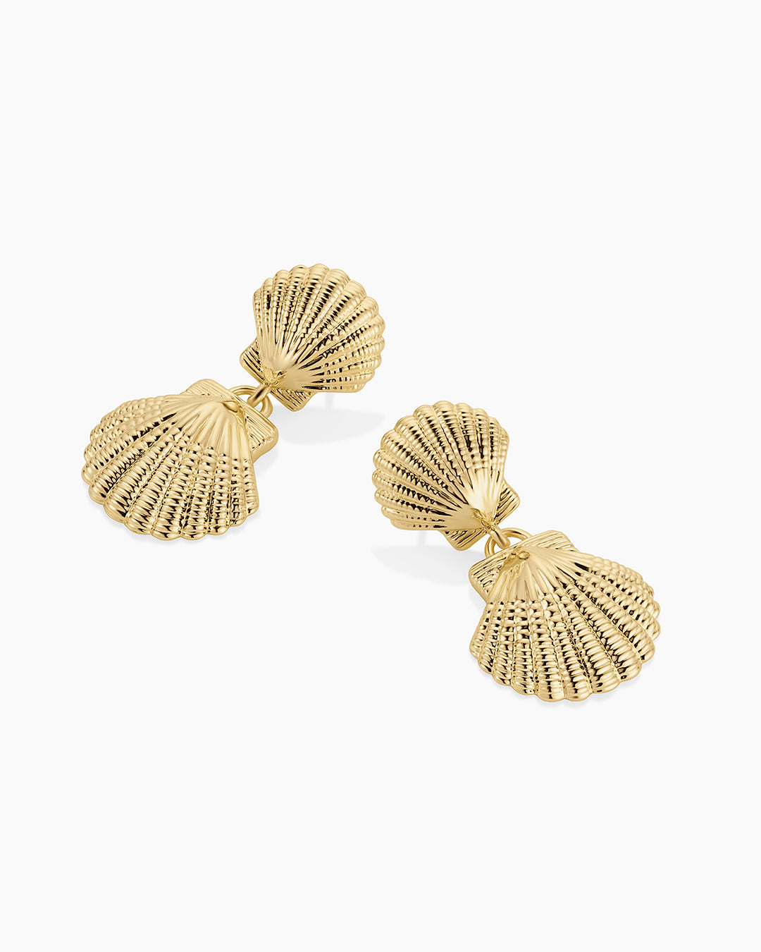 Shell Drop Earrings || option::18k Gold Plated
