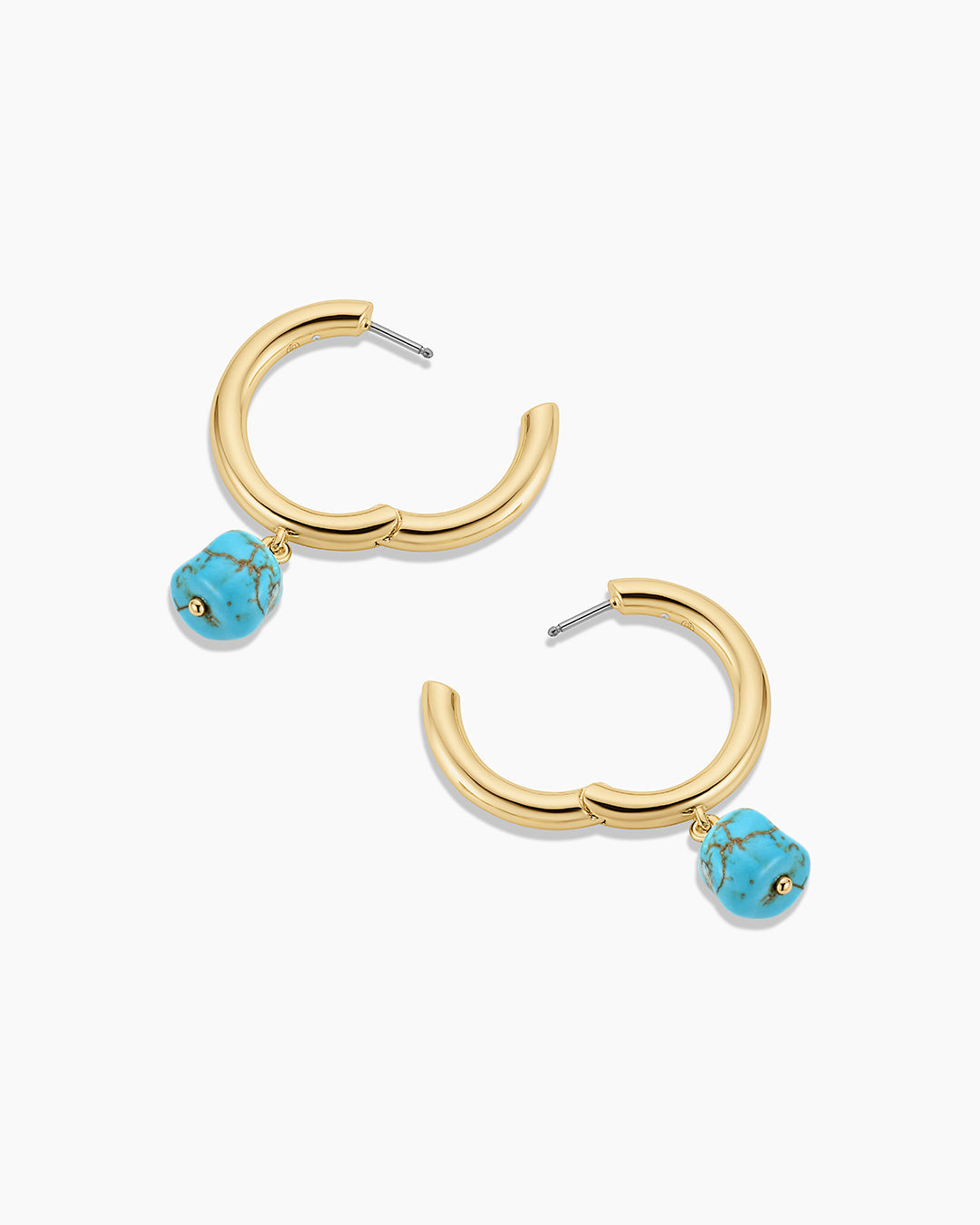 Turquoise Cove Hoops || option::18k Gold Plated