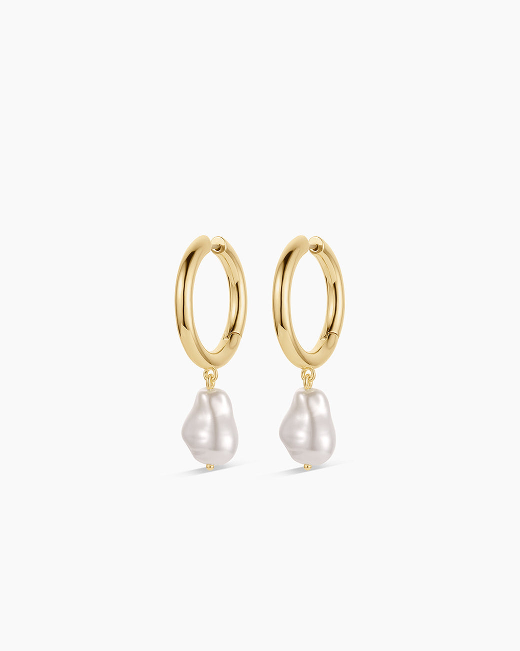 Pearl Cove Hoops || option::18k Gold Plated