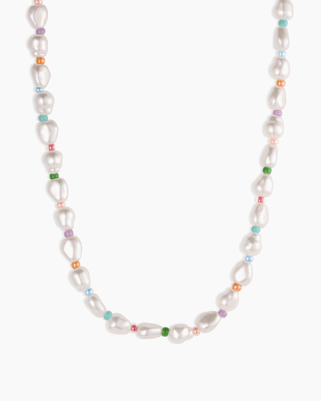 Pearl Rainbow Cove Necklace || option::18k Gold Plated