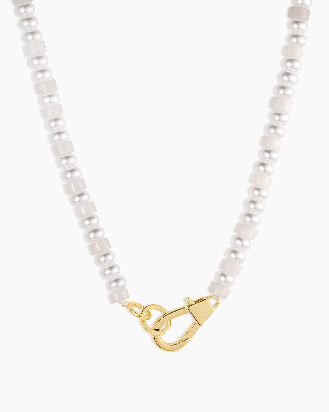 Harbor Statement Necklace || option::18k Gold Plated, White Jade