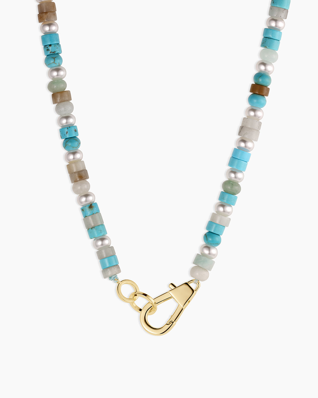 Harbor Statement Necklace || option::18k Gold Plated, Turquoise
