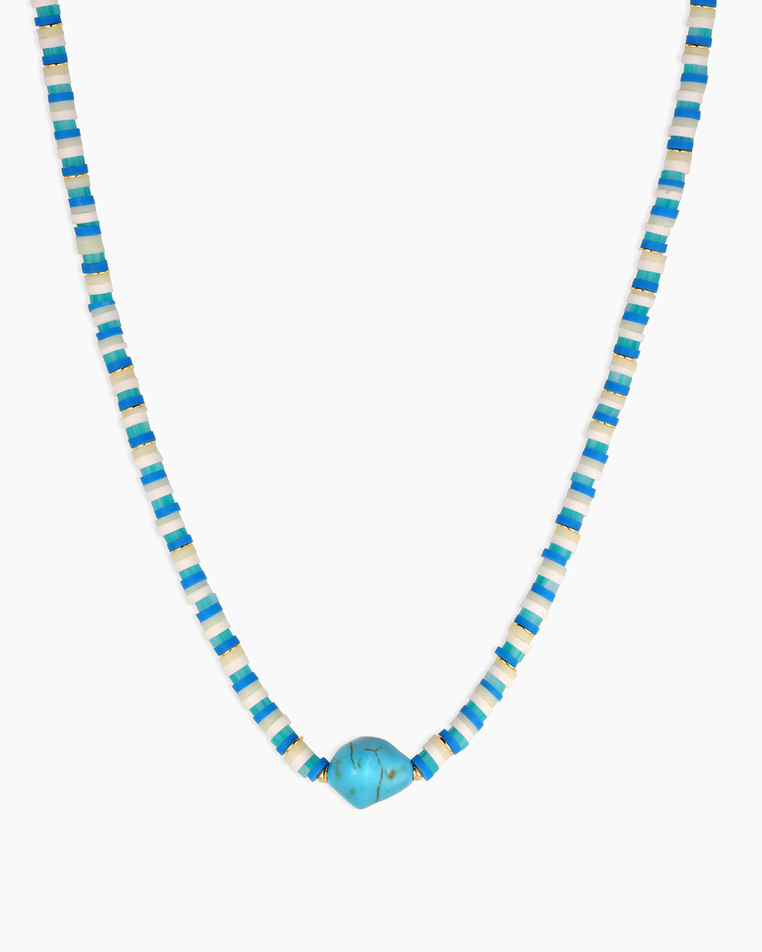 Harbor Turquoise Necklace || option::18k Gold Plated