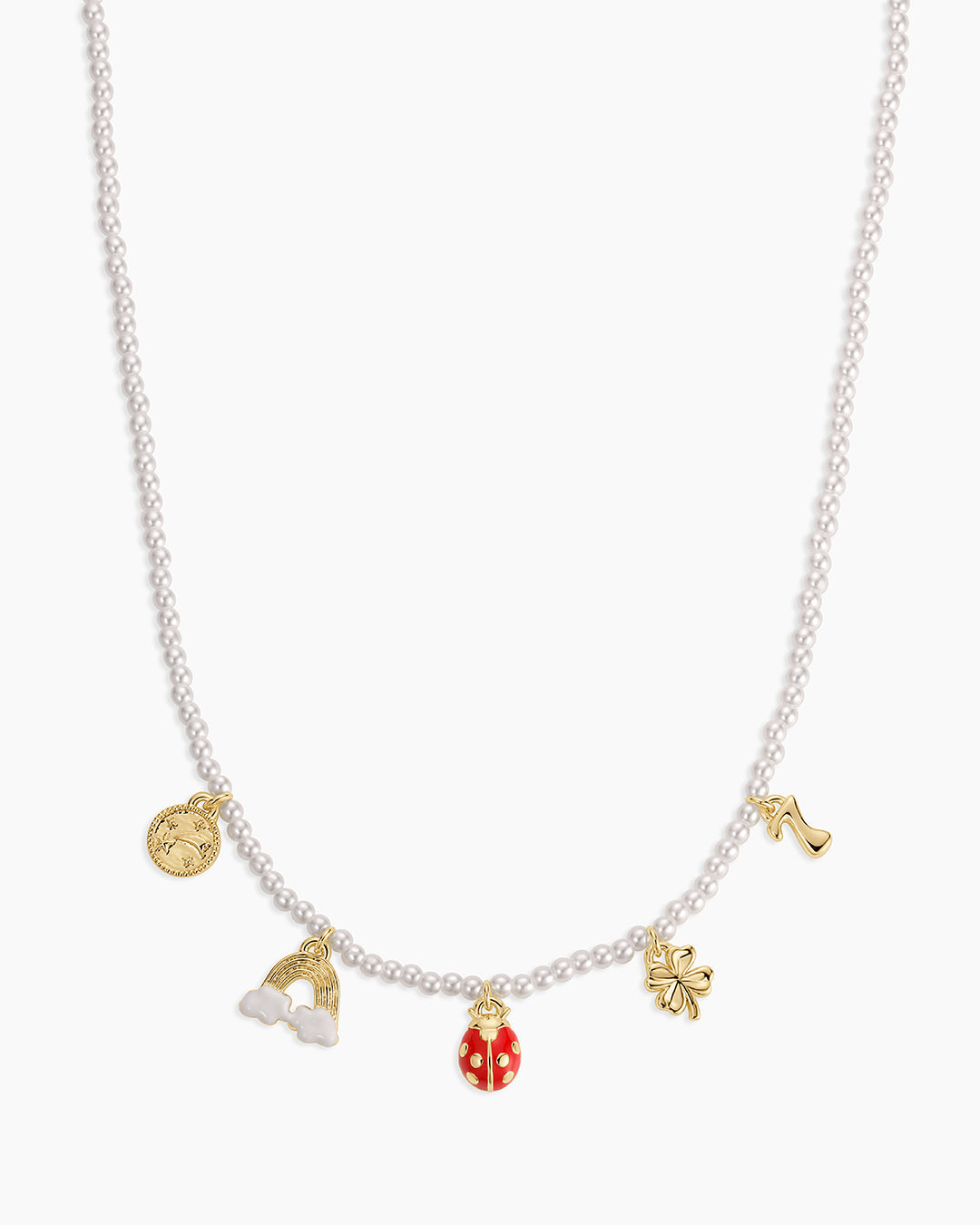 Lucky Mini Charm Necklace || option::18k Gold Plated