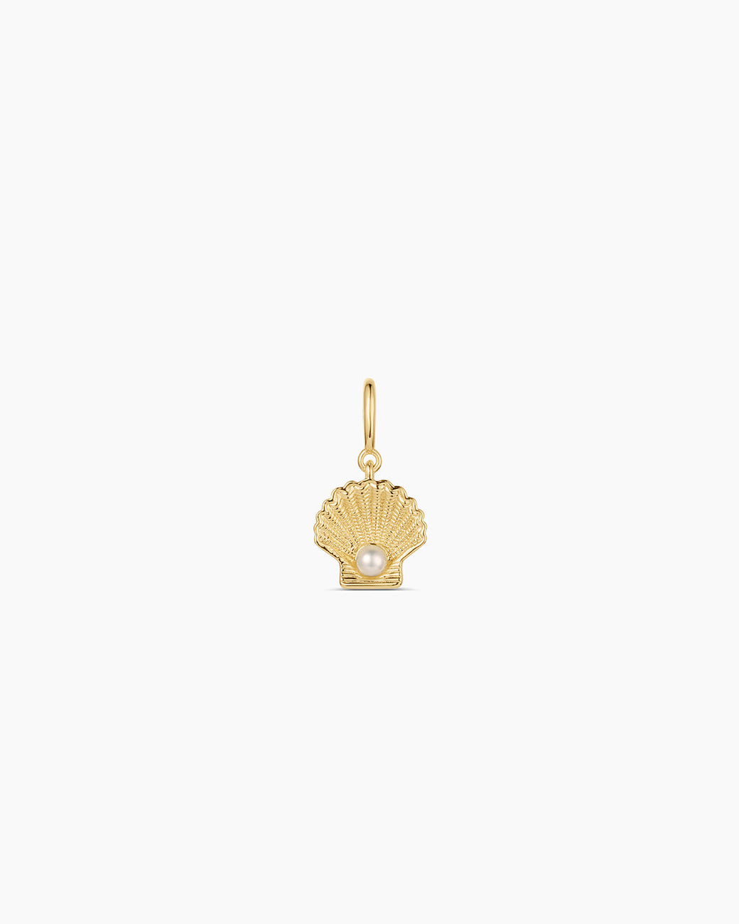 Shell Pearl Parker Charm || option::18k Gold Plated