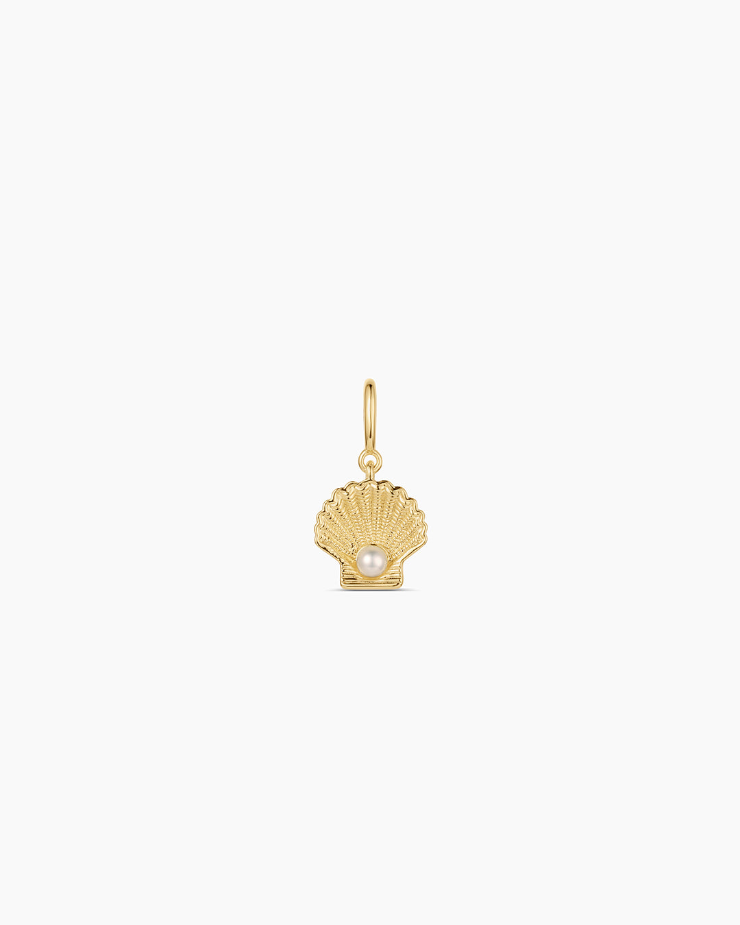 Shell Pearl Parker Charm || option::18k Gold Plated