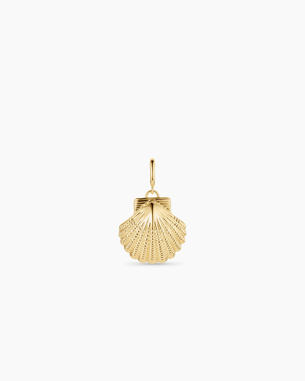 Gold Scallop Shell Parker Charm || option::18k Gold Plated