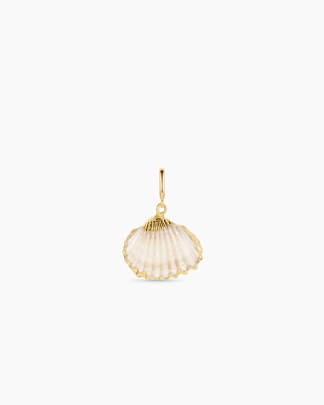 Scallop Shell Parker Charm || option::18k Gold Plated