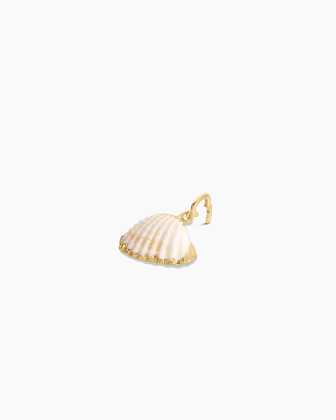 Scallop Shell Parker Charm || option::18k Gold Plated