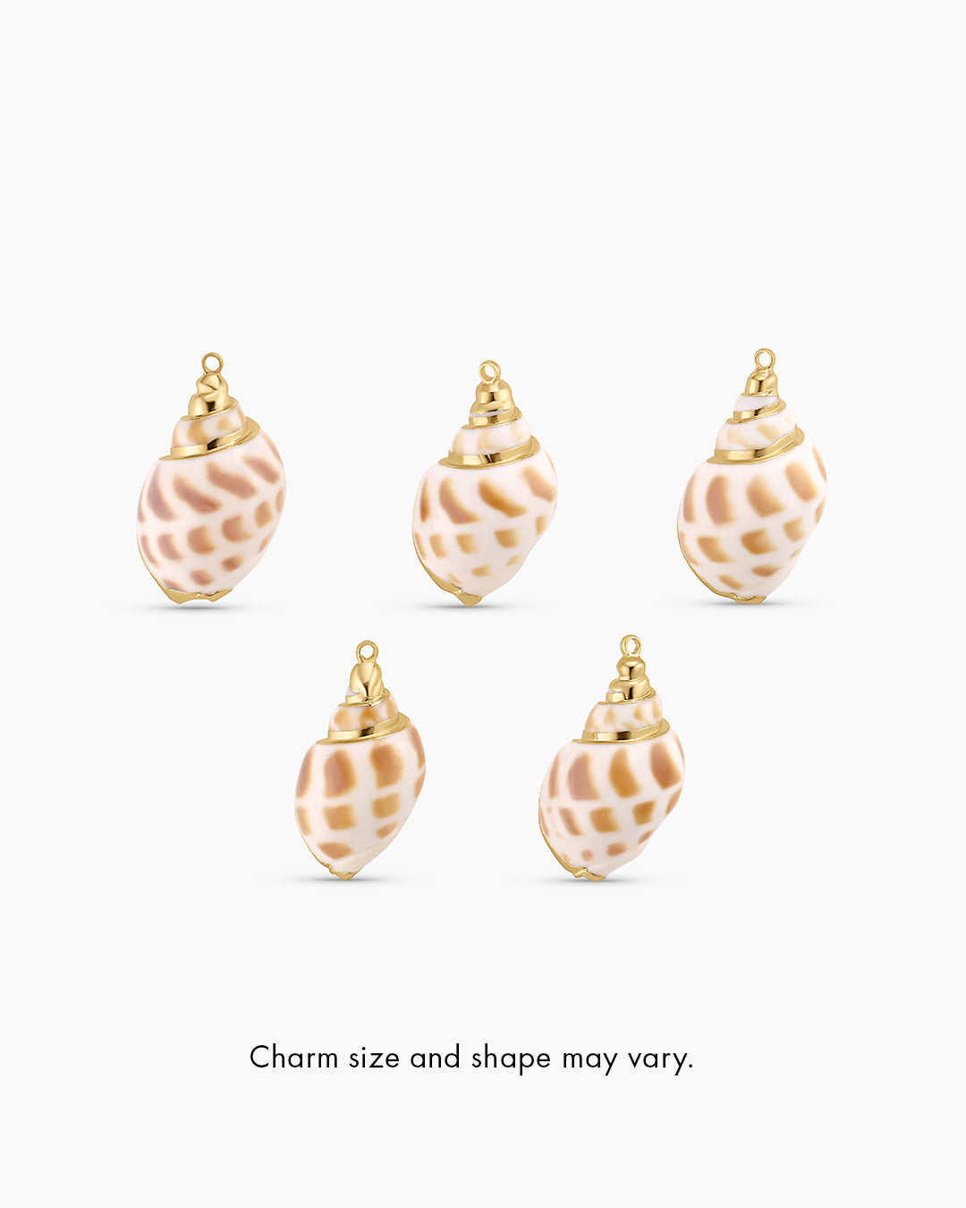 Tulip Shell Parker Charm || option::18k Gold Plated